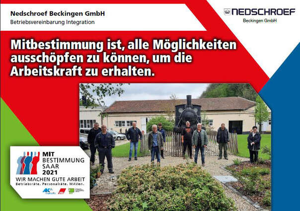Ausstellerplakat Nedschroef Beckingen: Betriebsvereinbarung Integration