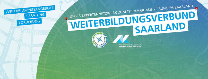 Zur Website Weiterbildungsverbund Saarland Titelgrafik (Schmuckbild)