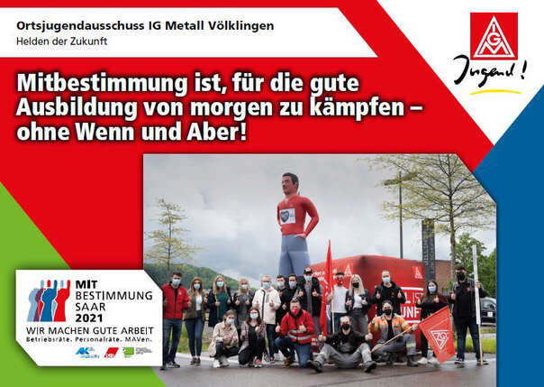 Ausstellerplakat Ortsjugendausschuss IGM Vöklingen: Helden der Zukunft