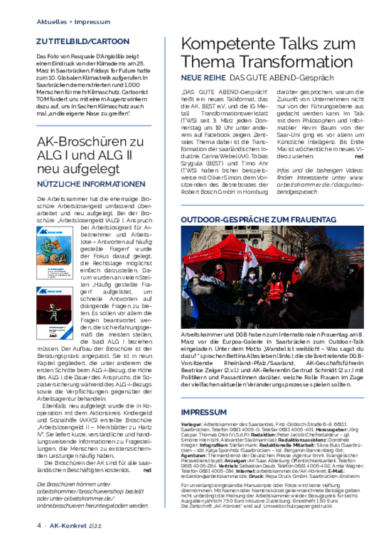 Artikel: "Kompetente Talks zum Thema Transformation" - Heft 2, April 2022