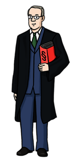 Gesetz Mann mit Gesetz-Buch