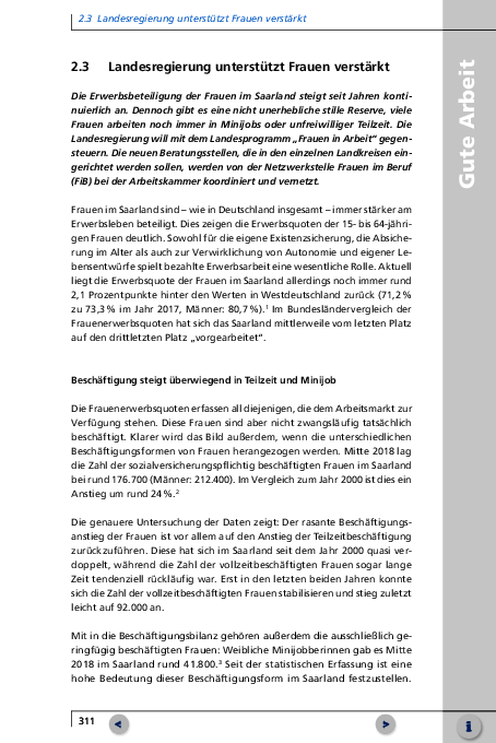 Jahresbericht 2019: Teil I Kapitel 2.2 "Landesregierung unterstützt Frauen verstärkt" Jahresbericht 2019: Teil I Kapitel 2.2 "Landesregierung unterstützt Frauen verstärkt" -