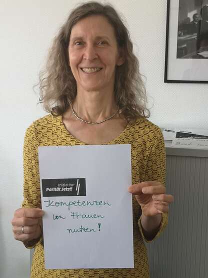 Mechthild Kartes mit ihrem Aktionsaufruf