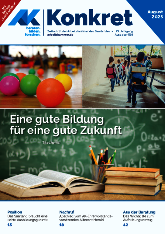 Eine gute Bildung für eine gute Zukunft - Heft 4, August 2025