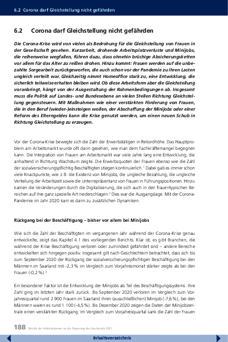 Jahresbericht 2021: Kapitel 6.2 "Corona darf Gleichstellung nicht gefährden" Jahresbericht 2021: Kapitel 6.2 "Corona darf Gleichstellung nicht gefährden" -