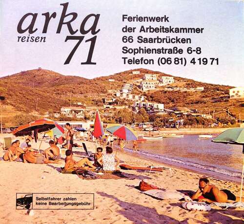 Plakat der Arka-Reisen von 1971 Plakat der Arka-Reisen von 1971