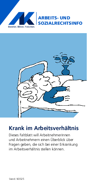 Krank im Arbeitsverhältnis Krank im Arbeitsverhältnis - Arbeits- und Sozialrechtsinfo, 09/2025 (barrierefreie PDF)