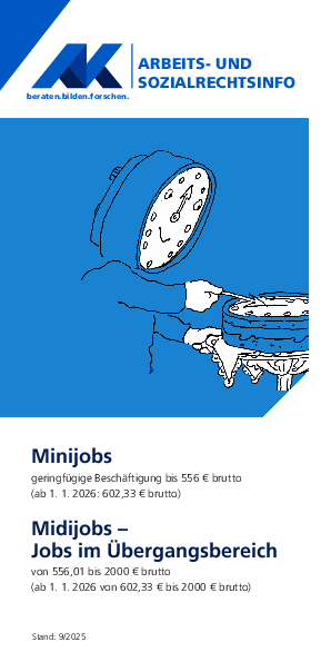 Minijobs - Jobs im Übergangsbereich Minijobs - Jobs im Übergangsbereich - Arbeits- und Sozialrechtsinfo, 09/2025 (barrierefreie PDF)