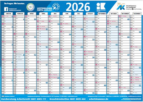 Wandkalender 2026
