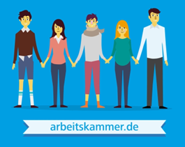 Personen, die sich an Händen halten. Bildunterschrift: Arbeitskammer.de